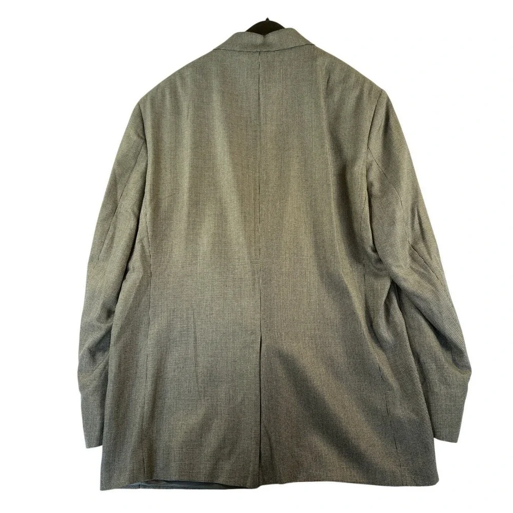 Lauren Ralph Lauren Blazer Mens 46L‎ Grey Houndstooth Two Button Sport Coat